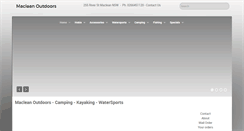Desktop Screenshot of macleanoutdoors.net.au
